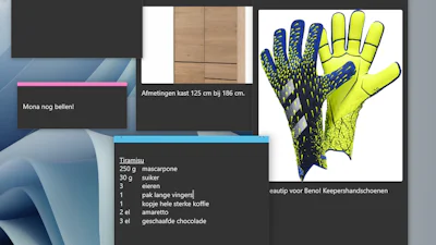 Plaknotities: post-it op de computer