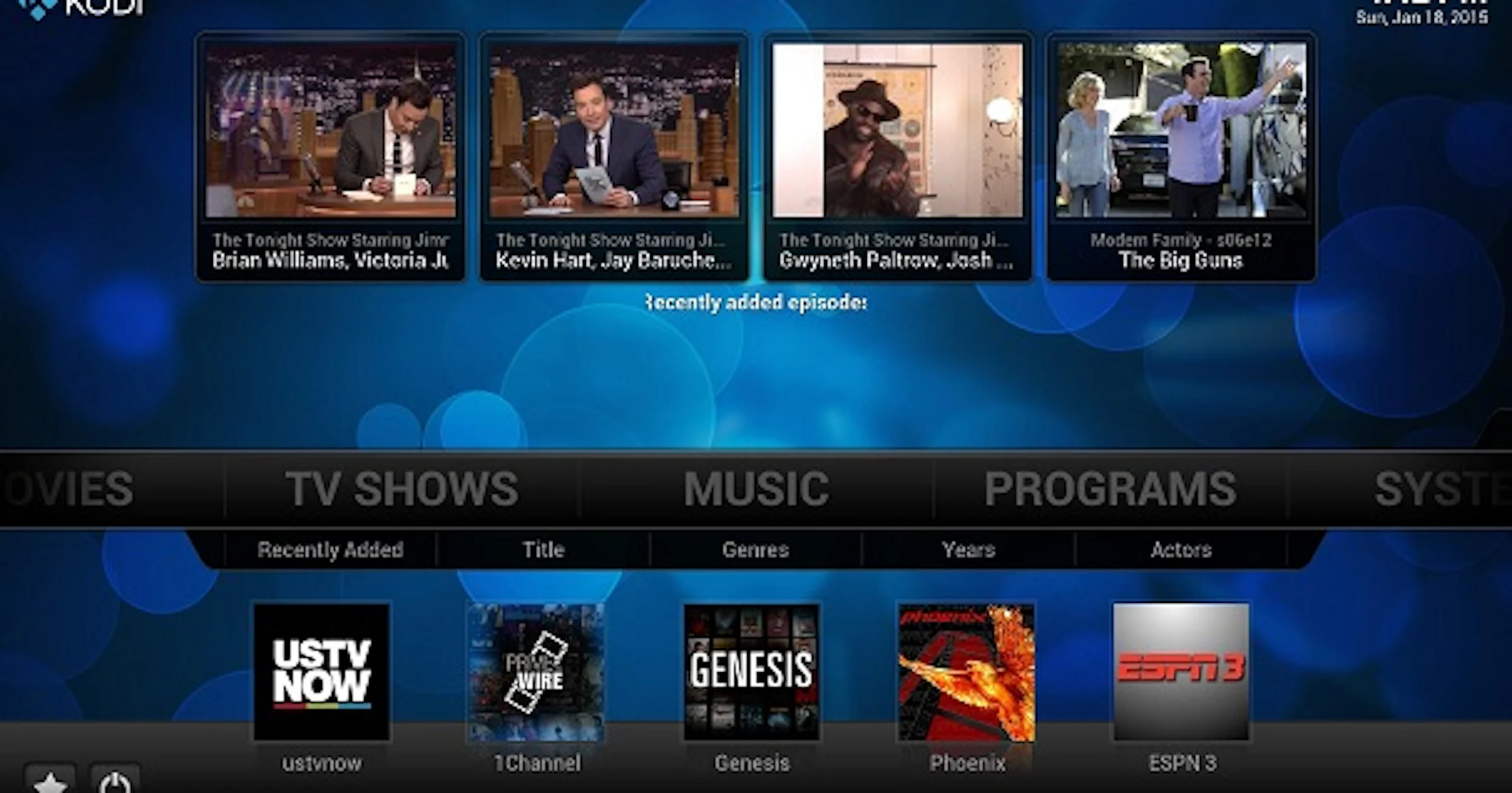 Zo stream je film en series met Kodi