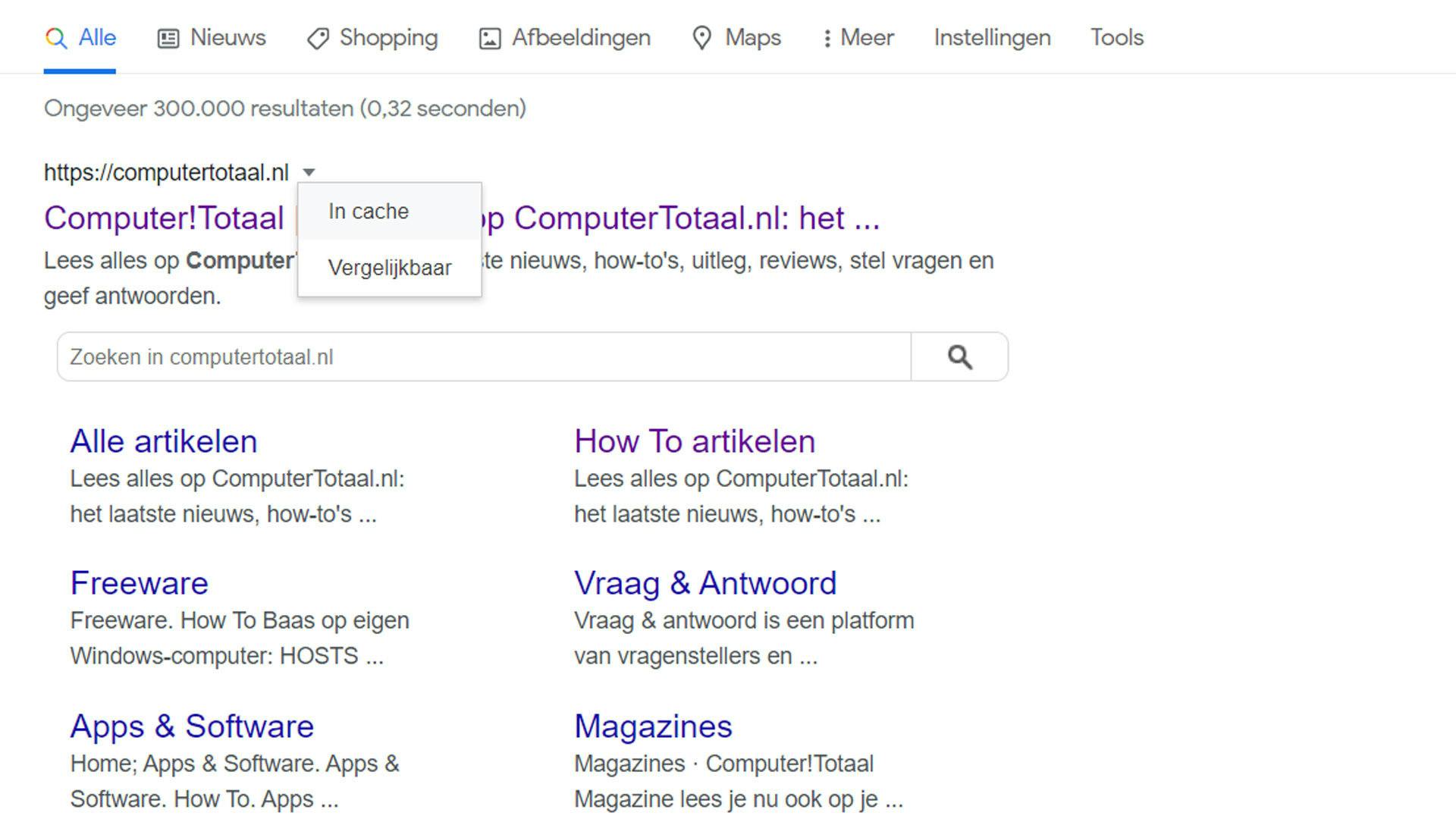 Zo bekijk je de cacheversie van een website