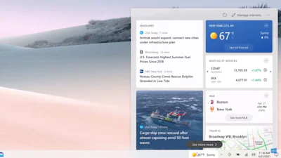 Windows 10 krijgt taakbalkwidget: dit kun je ermee