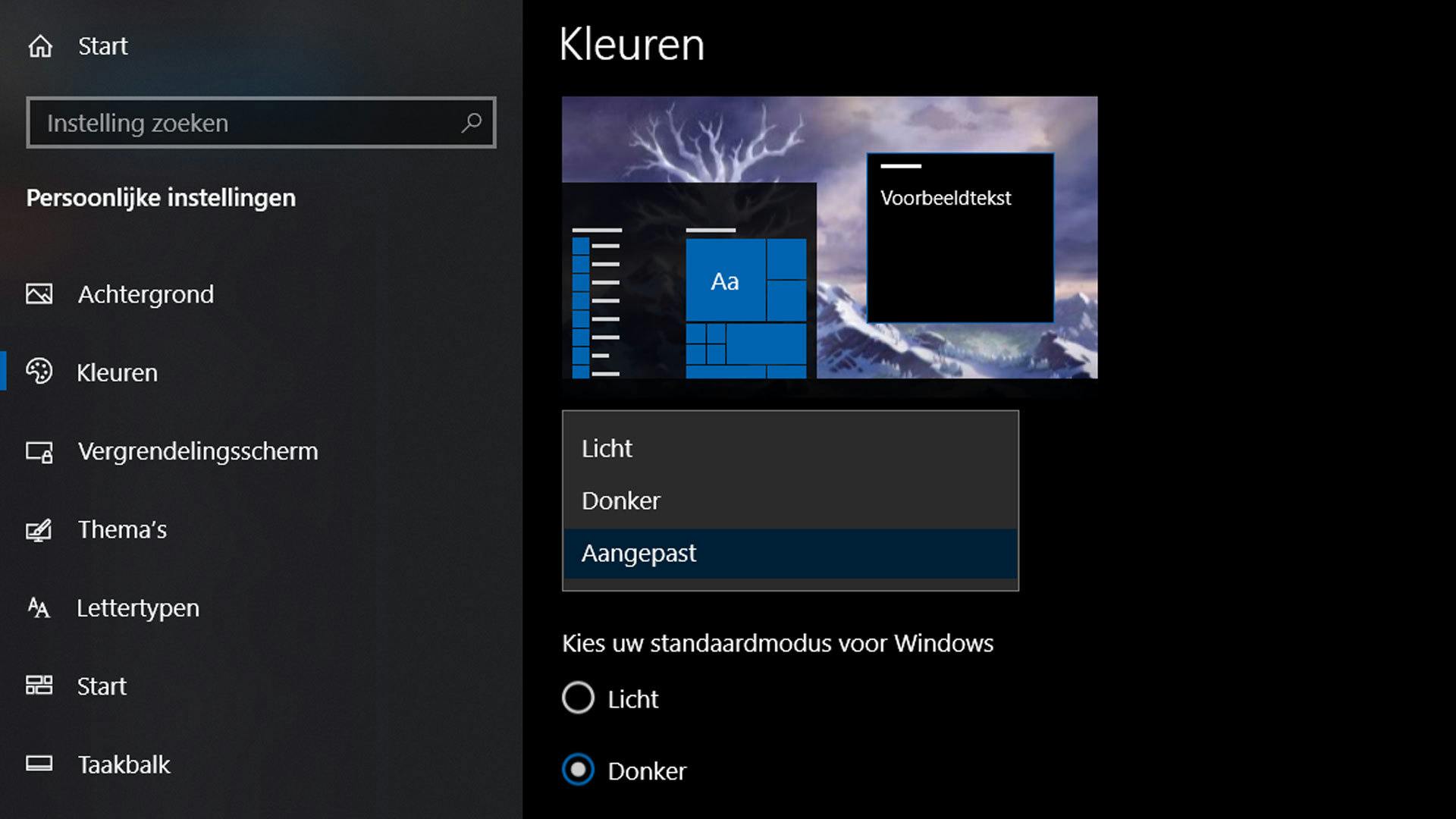 Zo krijg je de donkere taakbalk van Windows 10 terug
