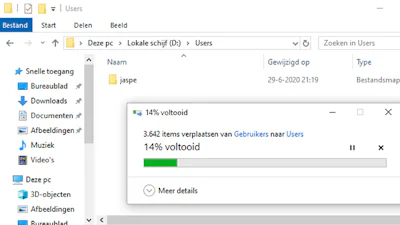 Windows 10: Gebruikersmap verplaatsen naar de D-schijf