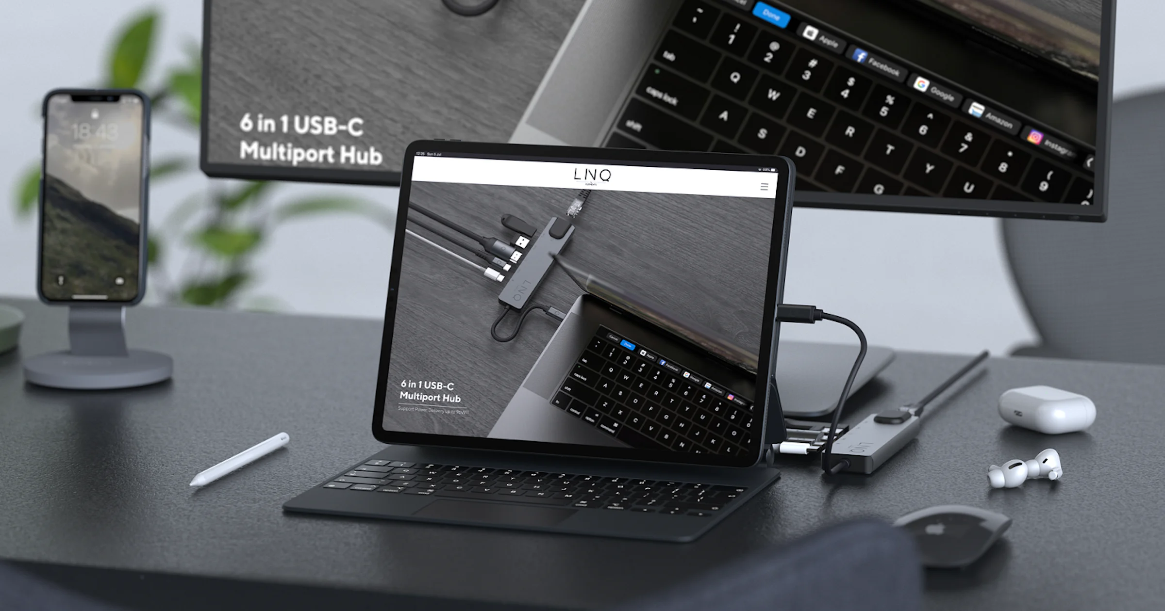 Extra aansluitingen voor je laptop
Veelzijdige hubs met usb-c