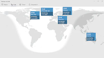 Check tijdsverschillen met Windows 10