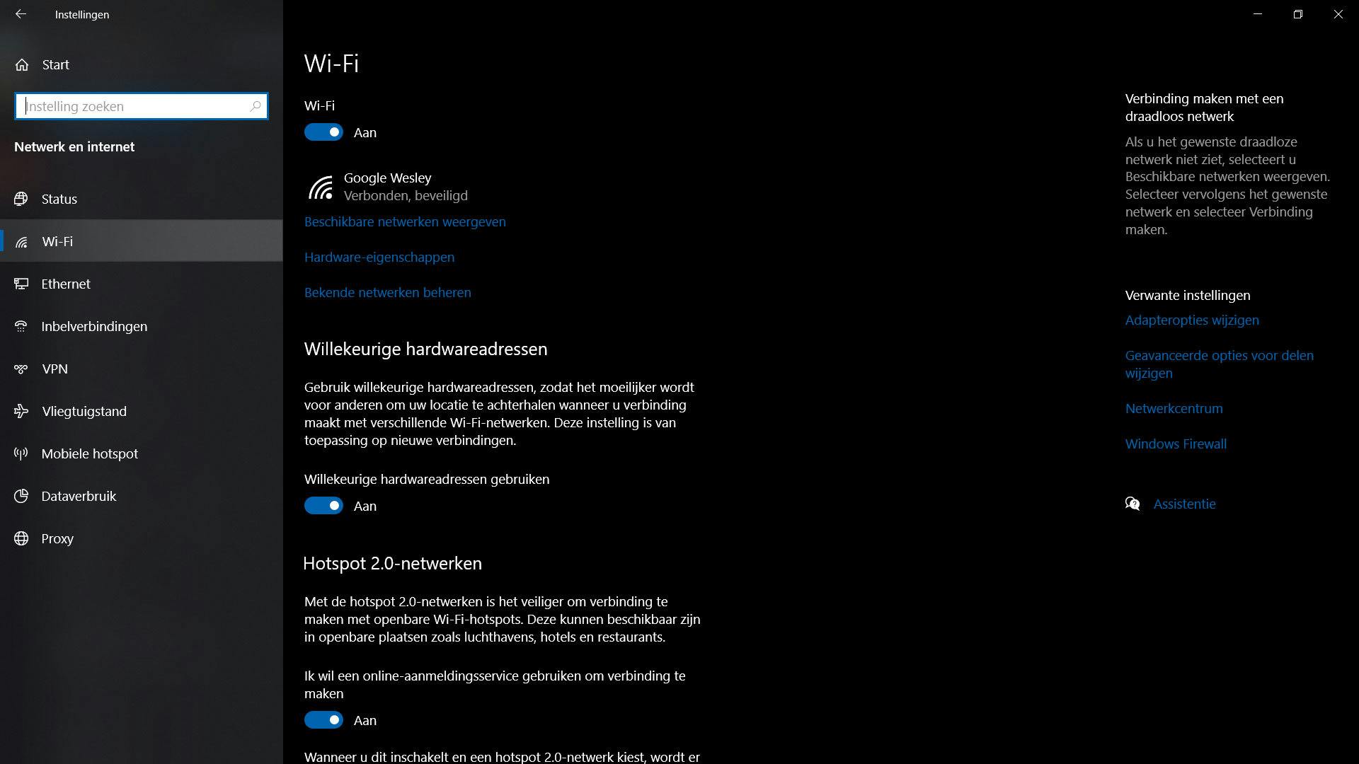 MAC-adres Windows 10 opzoeken