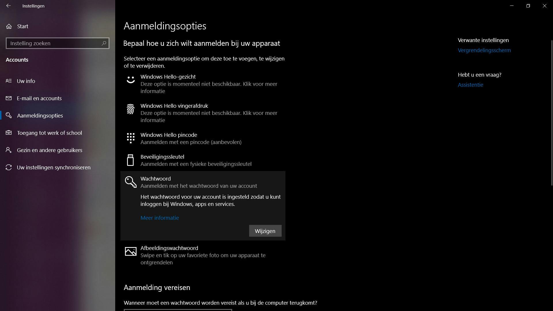 Zo verander je je wachtwoord op Windows 10