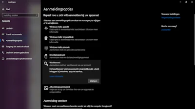 Zo verander je je wachtwoord op Windows 10