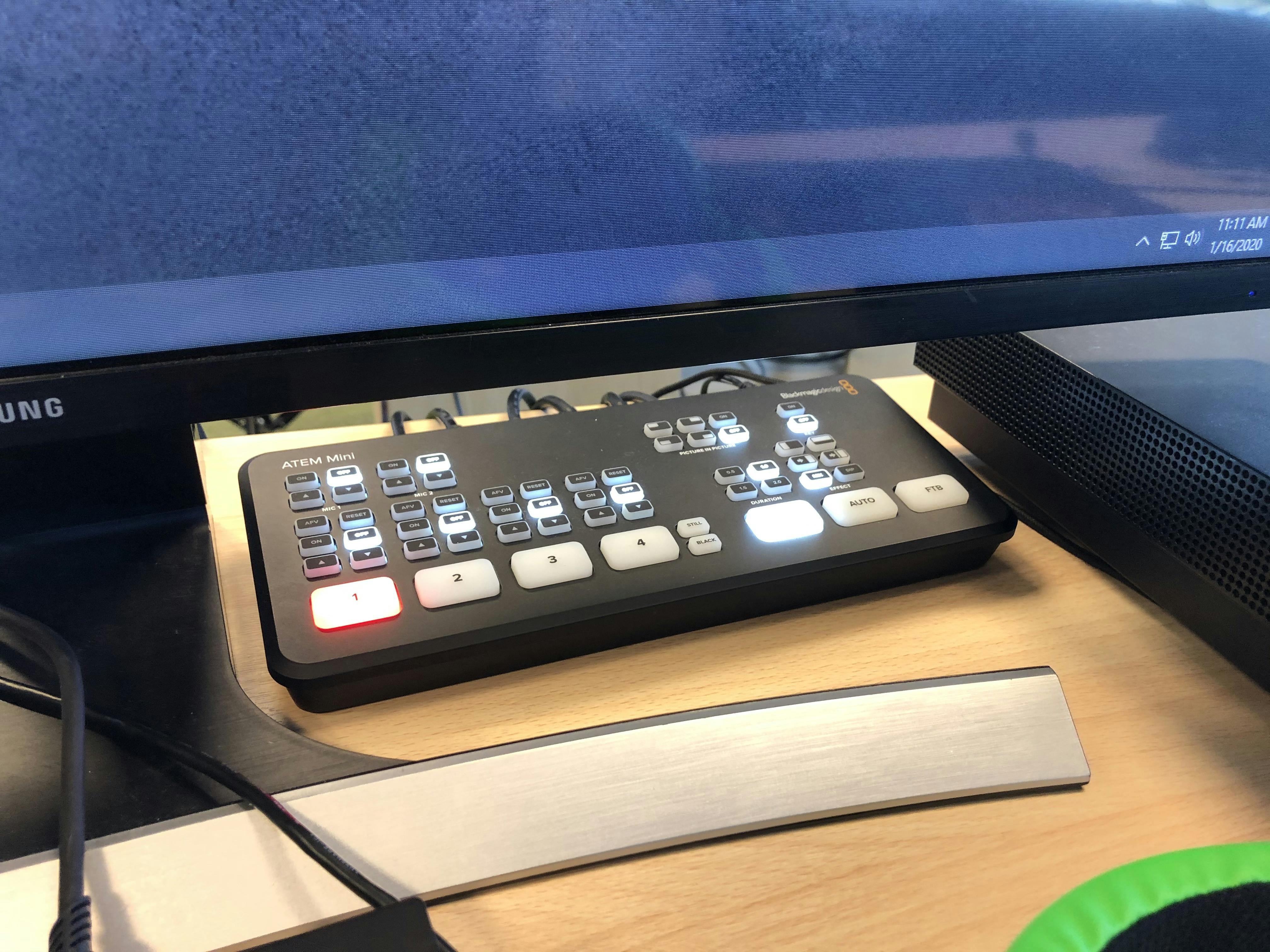 Je hebt directe knoppen voor de camera's en de PIP-mogelijkheden.