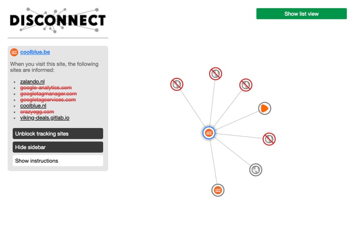 Zo stop je trackers met Disconnect