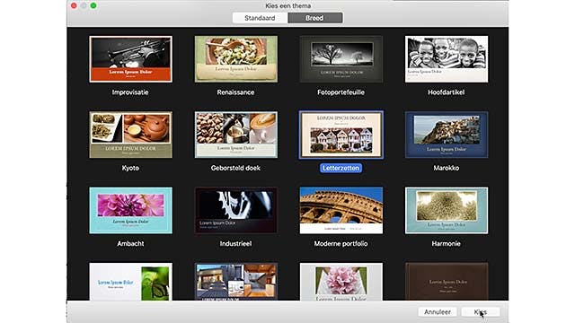 Maak eens een anders ogende presentatie met Keynote
