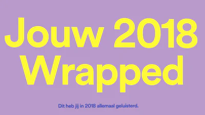 Spotify 2018 Wrapped - Jouw jaar in muziek