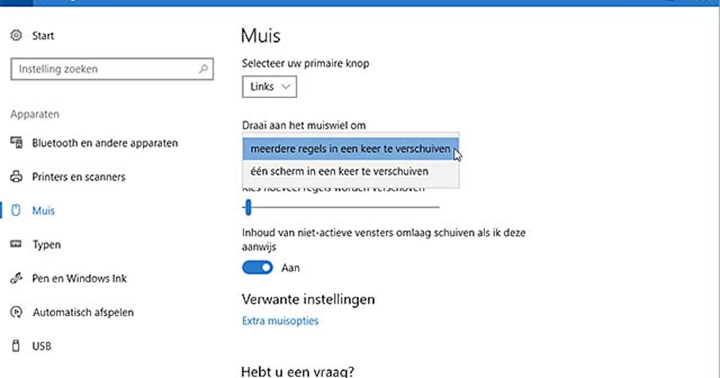 Pas het muisgedrag aan in Windows 10