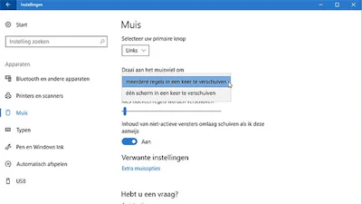 Pas het muisgedrag aan in Windows 10