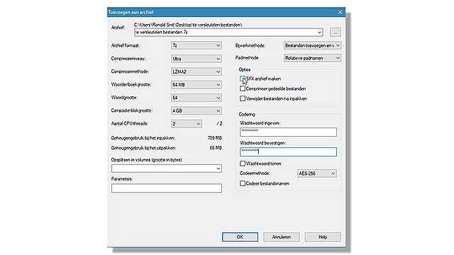 Versleutel bestanden met 7-Zip