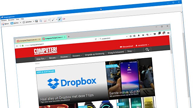 Screenshots met het Knipprogramma in Windows