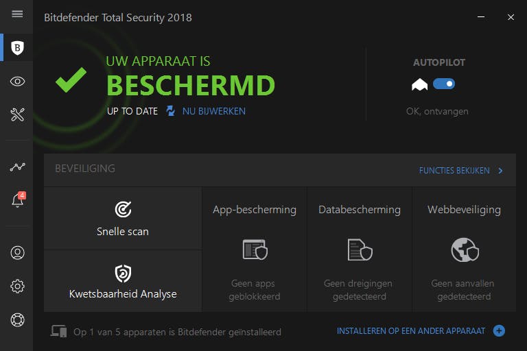 Bitdefender Internet Security 2018 - Drietrapsraket