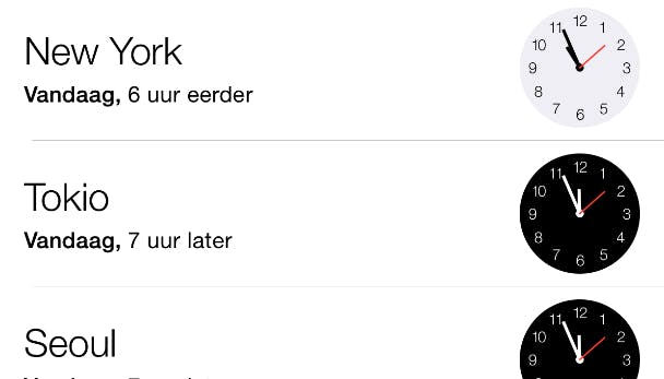 Zo stel je de wereldklok in op de iPhone