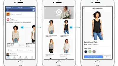 Facebook start proef met winkelsectie