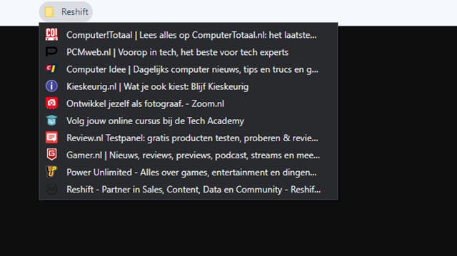 Bookmarkmappen in Chrome, Edge en Firefox