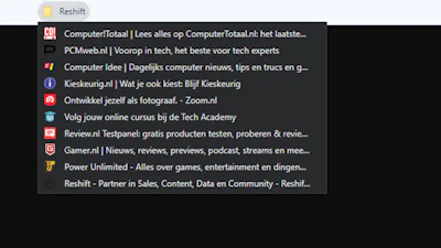 Bookmarkmappen in Chrome, Edge en Firefox