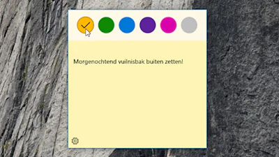 Notitieblaadjes op het bureaublad met Sticky Notes
