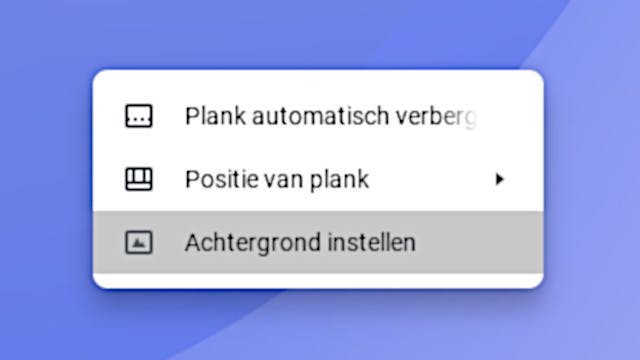 Bureaubladachtergrond en meer van je Chromebook wijzigen