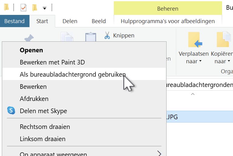 In principe is het nu zó simpel om de geprepareerde afbeelding als bureaublad-achtergrond in te stellen, maar er valt nog wat te finetunen!