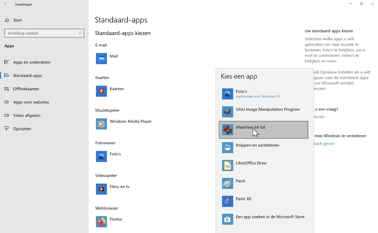 Zo stel je een standaardprogramma in voor een bepaalde categorie bestanden.