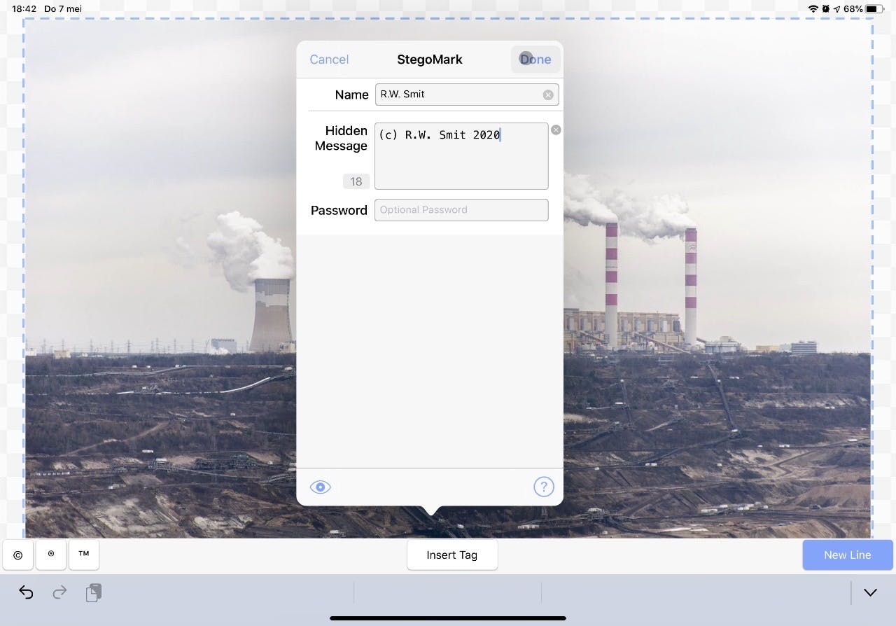 De verborgen copyright-gegevens maken het voor kwaadwillenden extra moeilijk om een slaatje te slaan uit jouw plaatjes.
