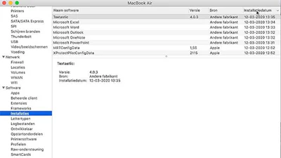 Check je updategeschiedenis in macOS