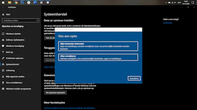 Windows 10 resetten kan op drie manieren