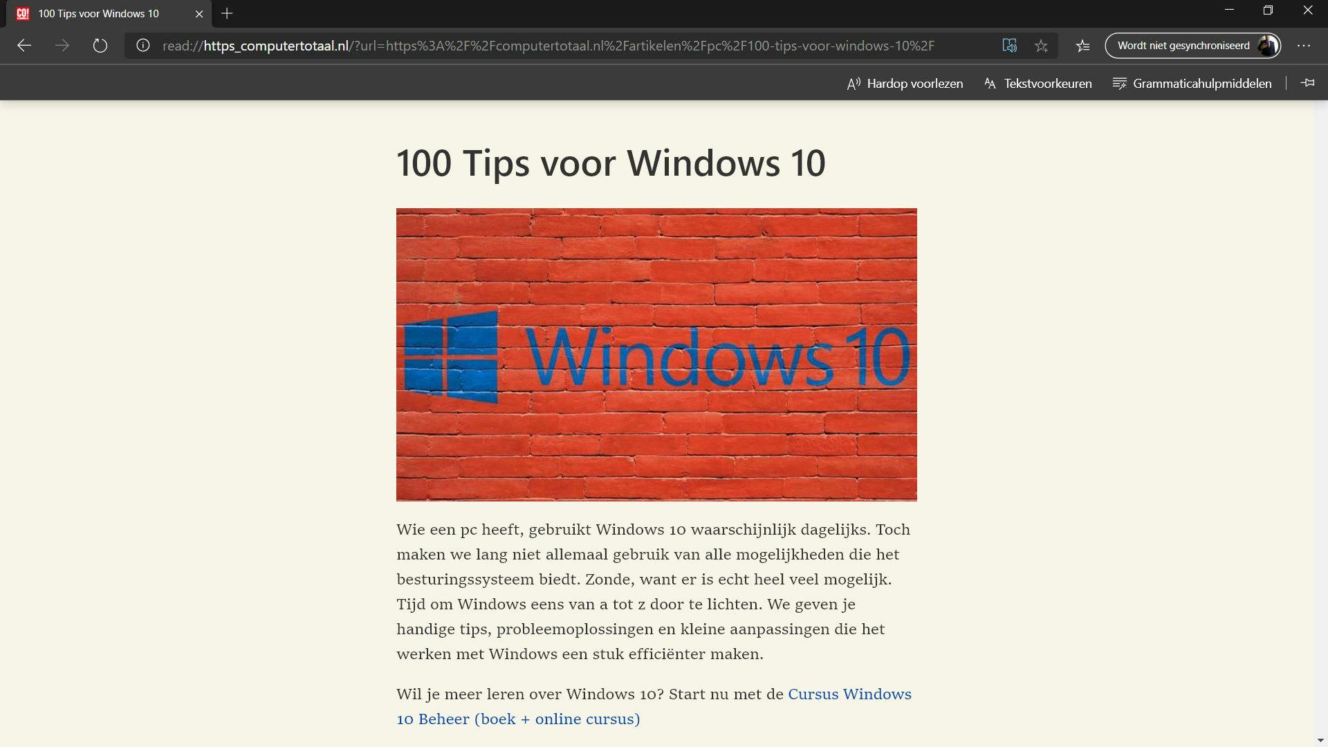 Screenshots Microsoft Edge.