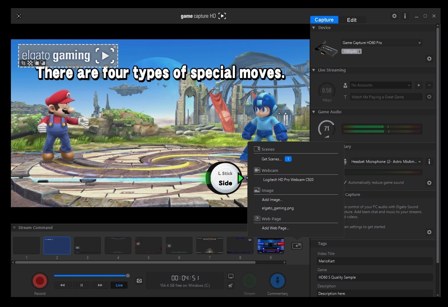 Screenshot van Elgato
