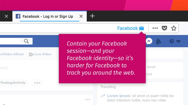 Facebook Container installeren tegen pottenkijkers