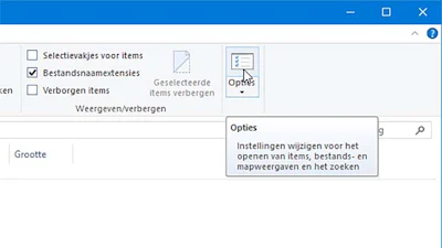 Weg met Snelle toegang in Verkenner