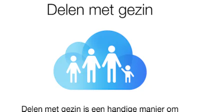 Delen met gezin op iPhone en iPad