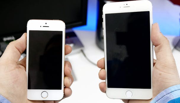 Typen met één hand op je iPhone 6 (Plus)