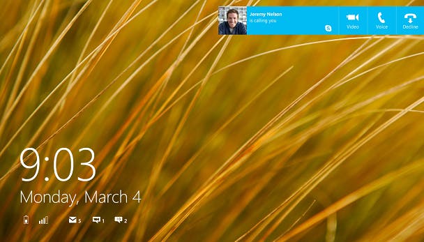 Skype omzeilt vergrendelscherm Windows 8.1
