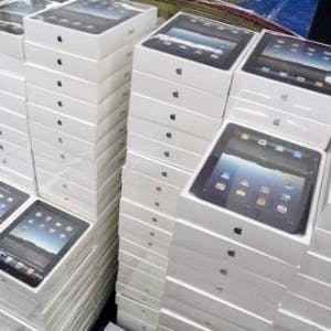 iPads en tv's uit failliete boedels in de veiling
