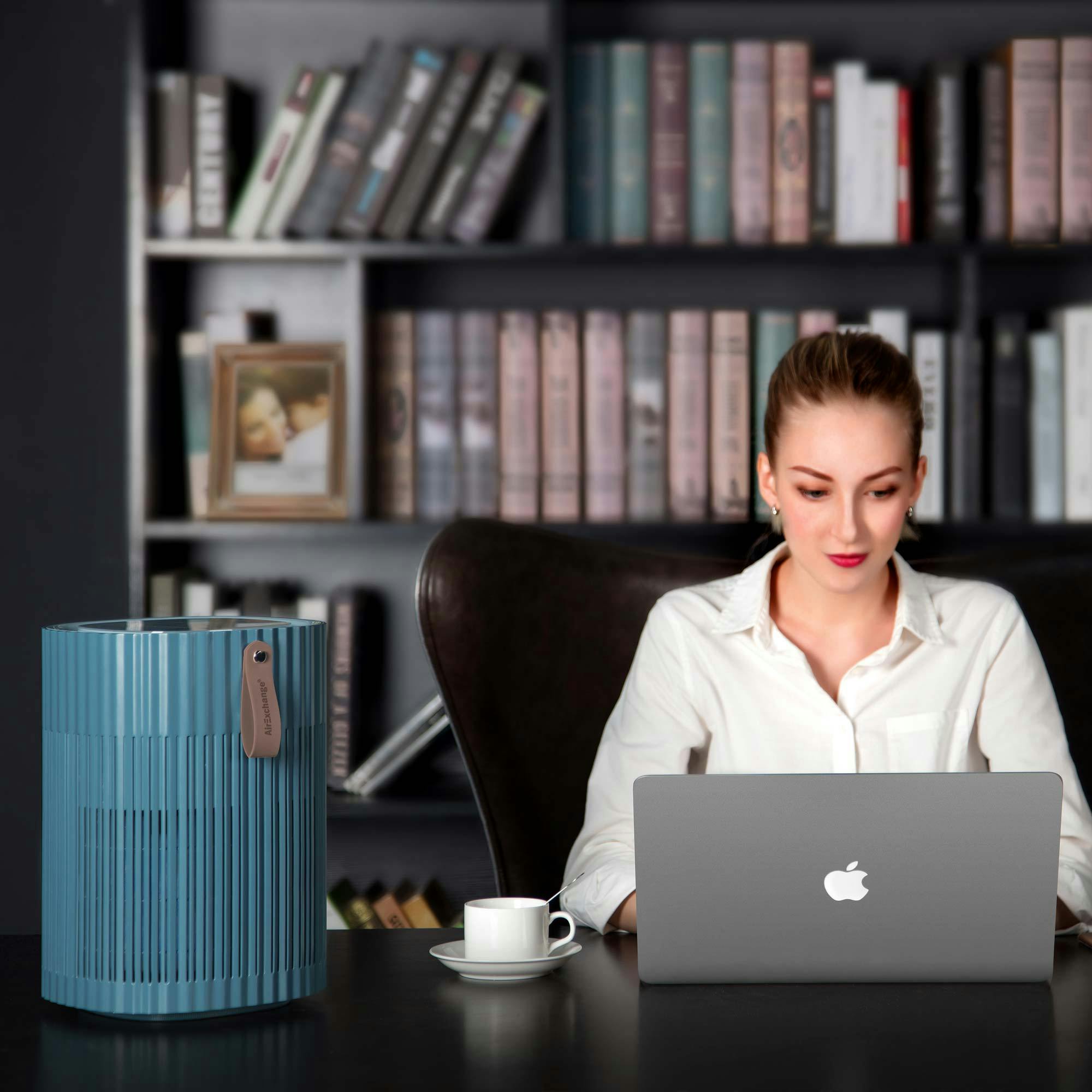 De AirExchange 150-T in staalblauw.