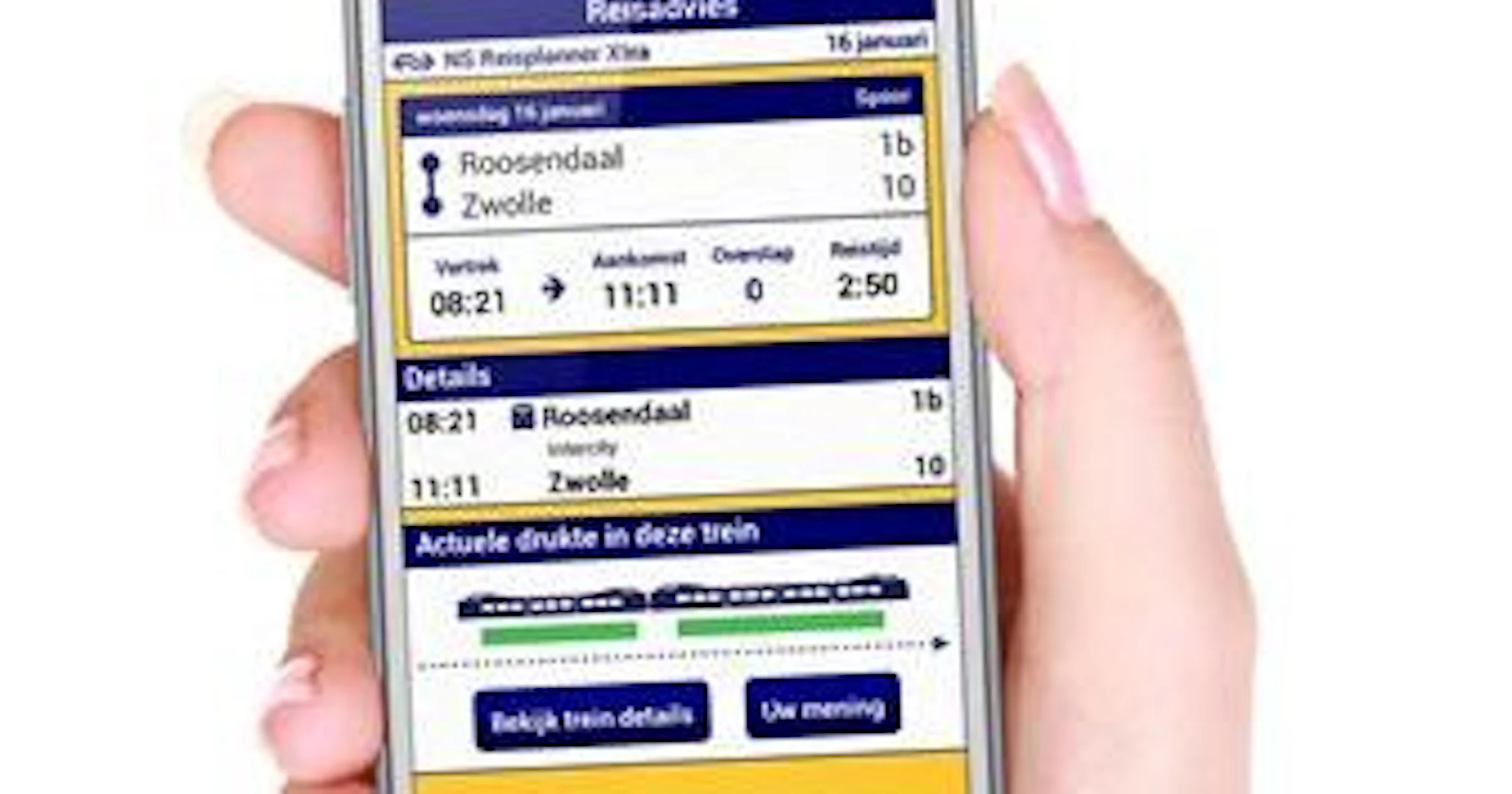 NS-app wijst reiziger naar rustige plek