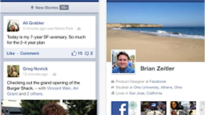 Facebook vernieuwt app voor iPhone en iPad