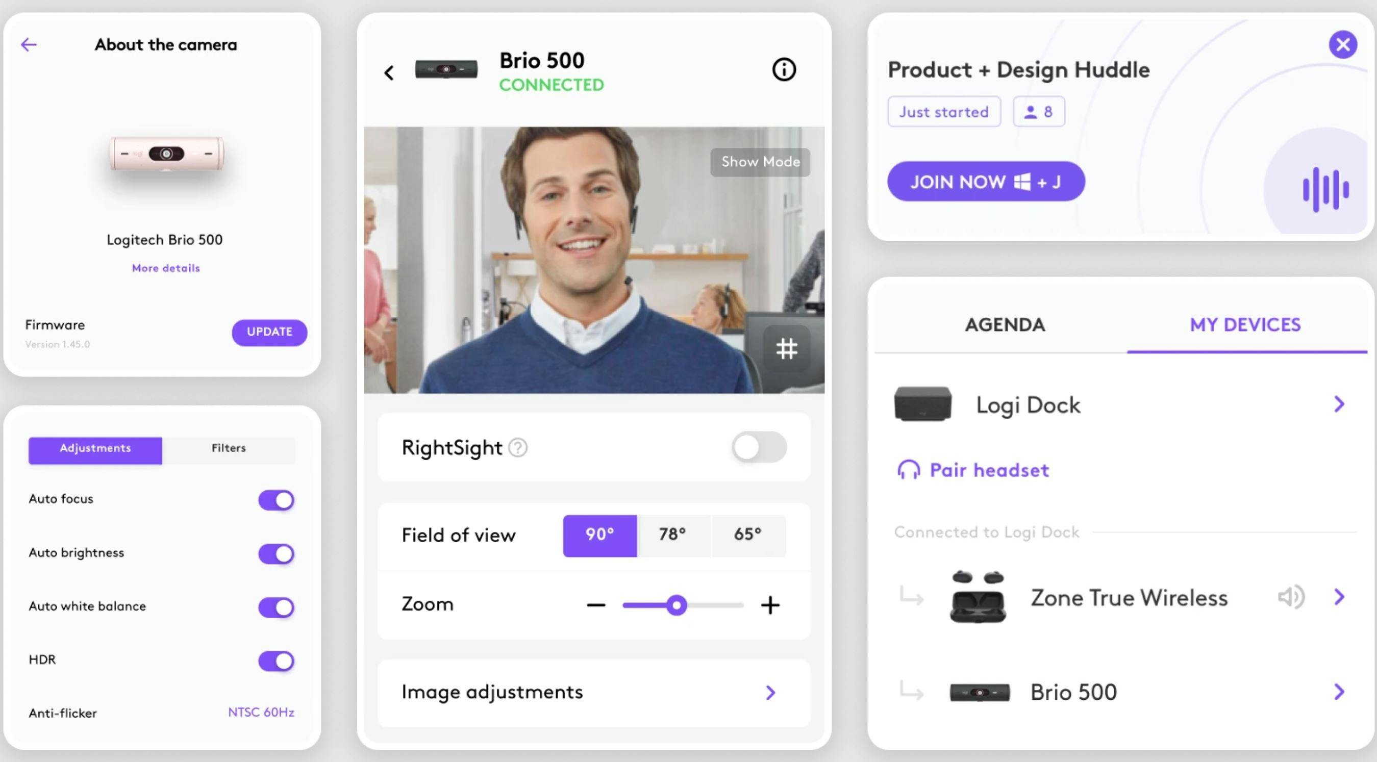 Zo ziet de Logi Tune-software eruit. Afbeelding via Logitech