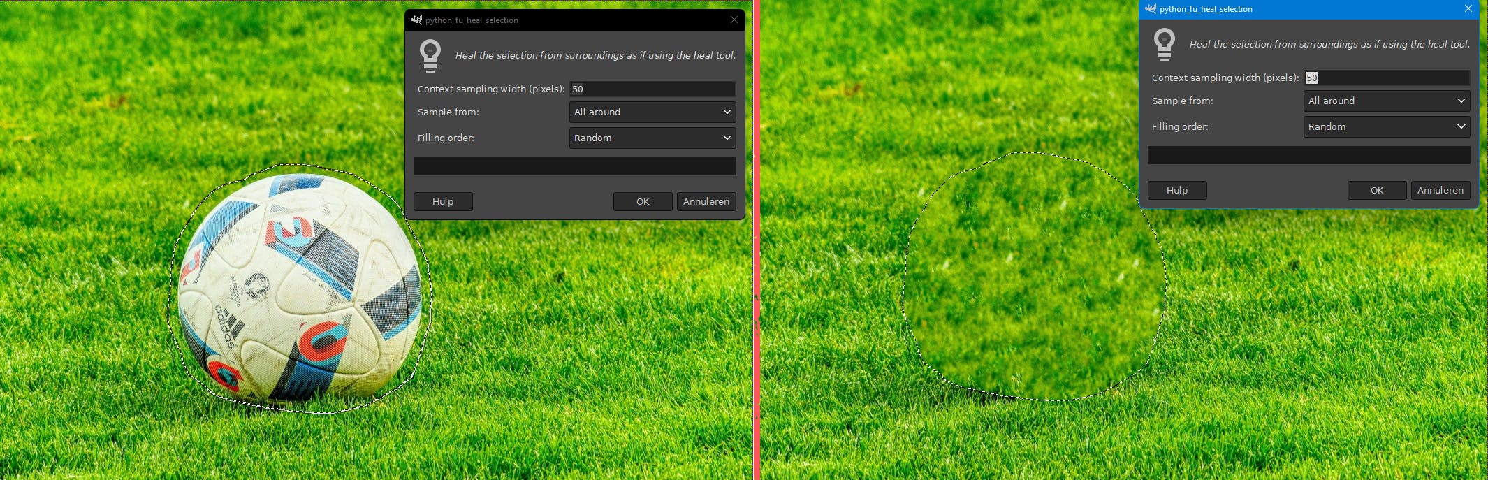 Een snelle healing-sessie en de bal is weg!