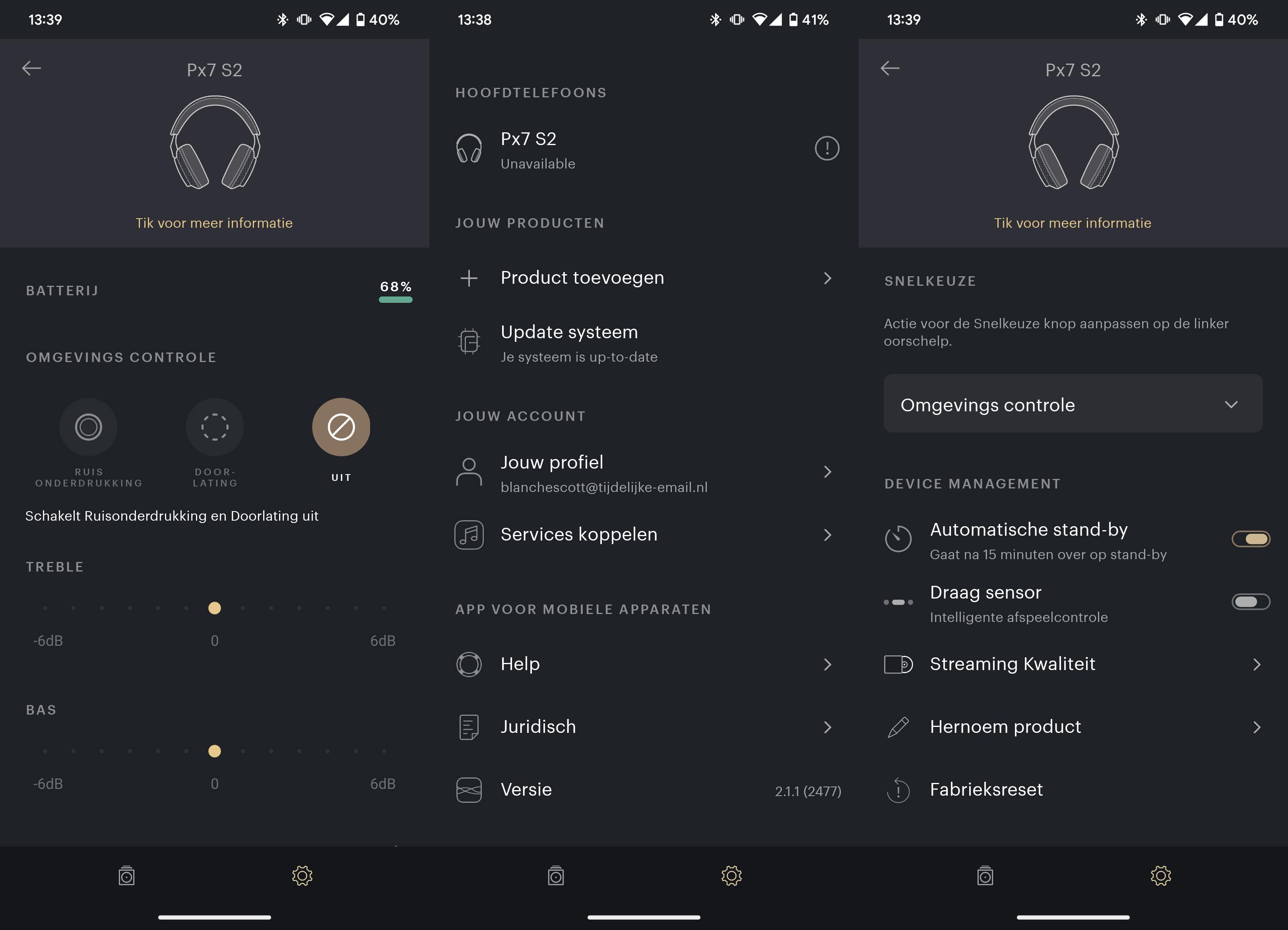 De bijbehorende app is vrij beperkt.