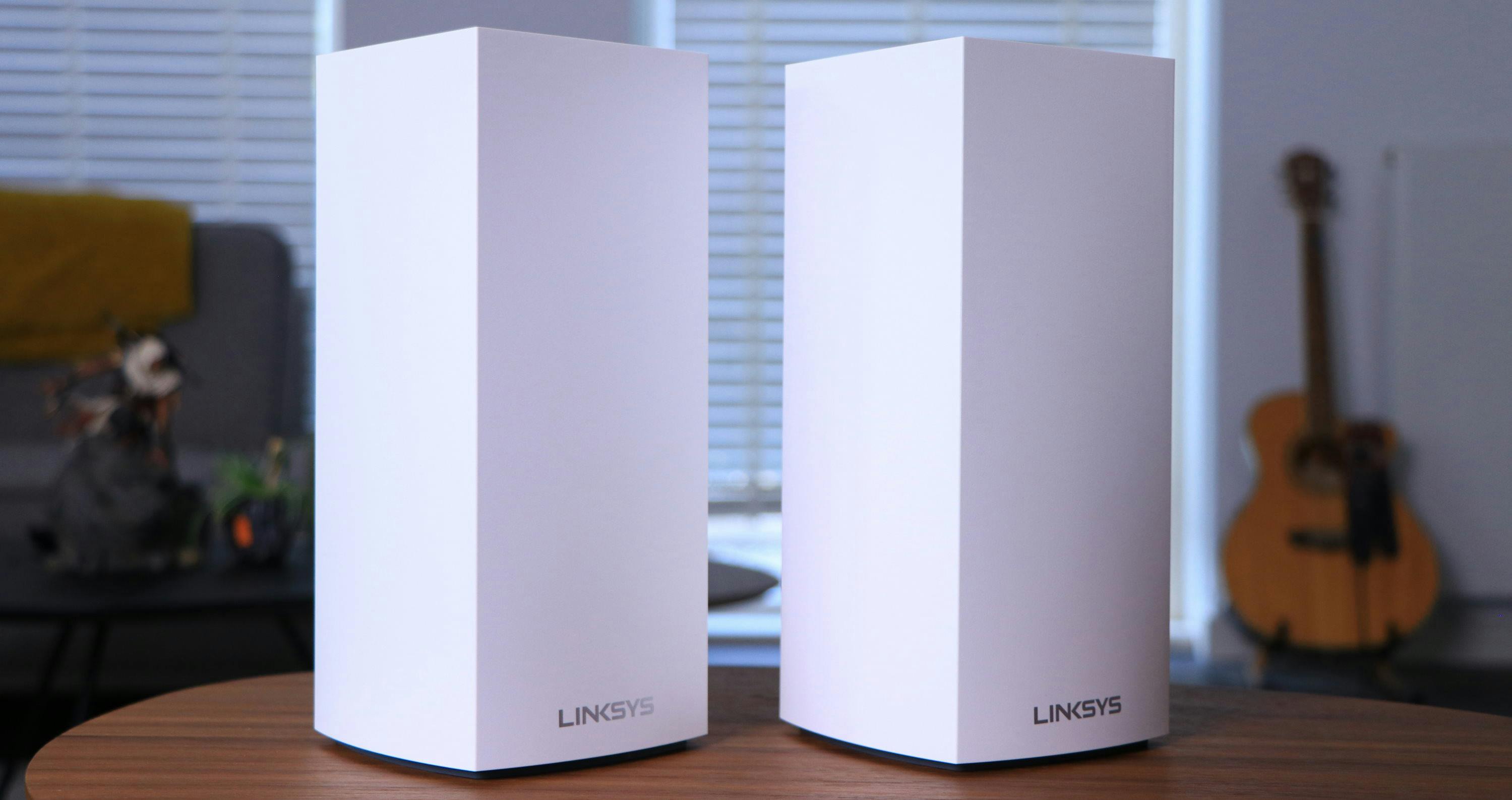 Het Linksys AX4200 en AX5300 wifi-mesh-systeem bestaat uit twee nodes.