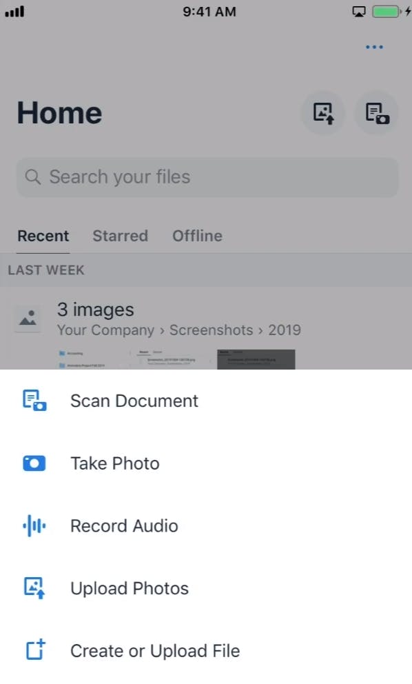 In de Dropbox-app kun je gemakkelijk documenten scannen.