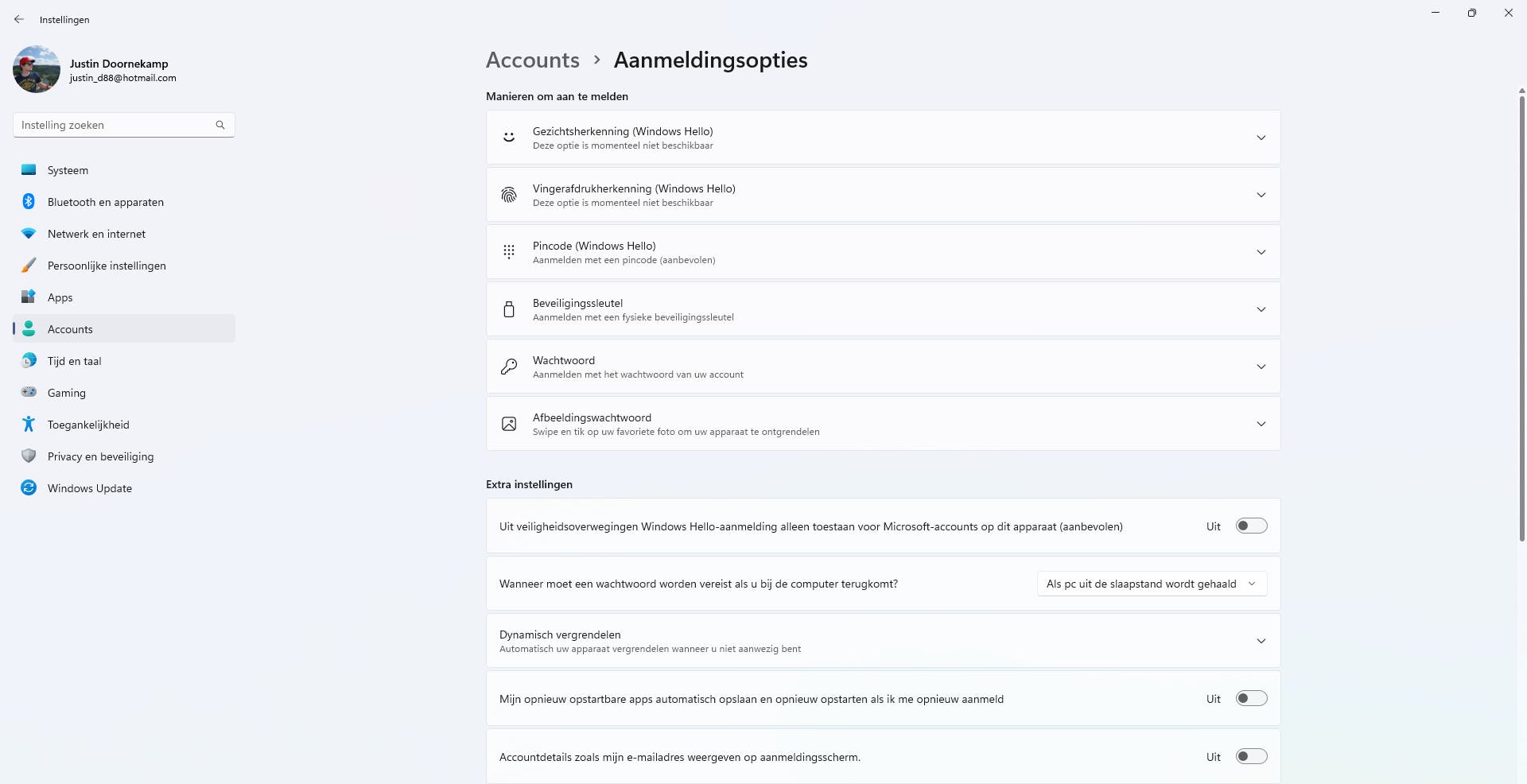 Je kunt je ook op andere manieren bij Windows aanmelden.