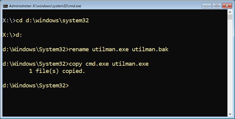 Met de juiste commando’s vindt er een sluwe wisseltruc plaats.