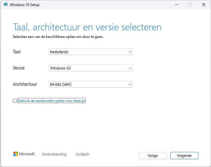 Met een gratis tool van Microsoft heb je  zo een opstartbare installatiestick geregeld.